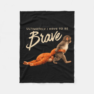 Monkey punch ultimately have to be brave trend mem fleece blanket