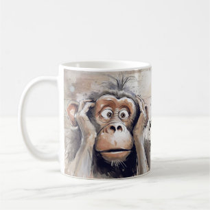Monkey Quirky Crazy Cartoon Coffee Mug