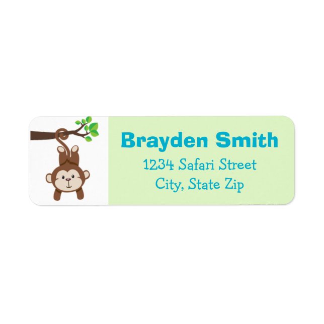 Monkey Return Address Label (Front)