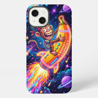 Monkey Riding a Banana Rocket Phone Case
