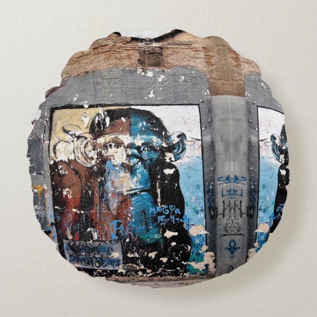 Monkey Round cushion (Front)