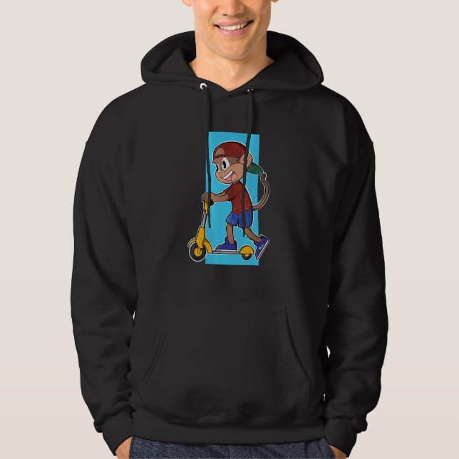 Monkey Scooter Hoodie (Front)