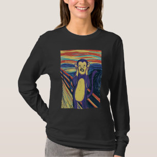 Monkey Scream Munch Painting The Scream Monkey T-Shirt