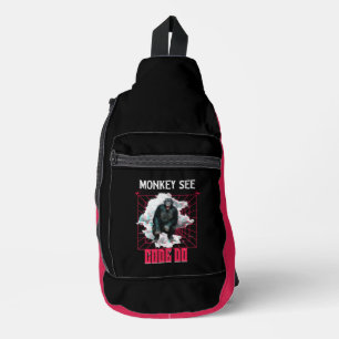 Monkey See Code Do Web Developer Humour Sling Bag