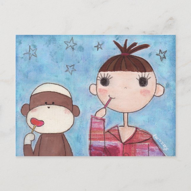 Monkey See, Monkey Do Postcard (Front)