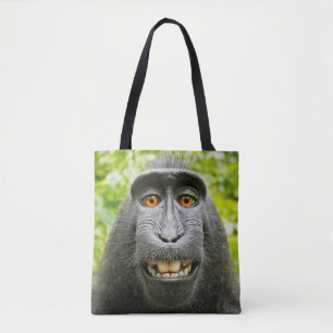 Monkey Selfie Tote Bag