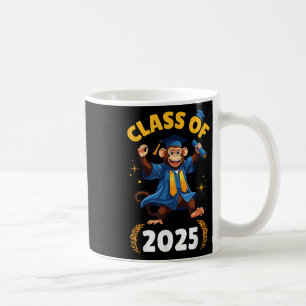 Monkey Senior Cl Of 2025 Graduation Day School Col Coffee Mug