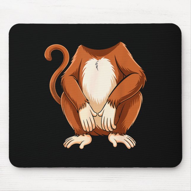 Monkey Shirt Adult Kids Men Women Brown Monkey Cos Mouse Pad (Front)