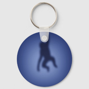 Monkey silhouette key ring