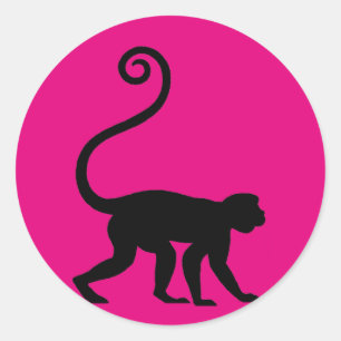 Monkey Silhouette Stickers