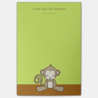 Monkey Sitting Down Looking Happy Cute & Kawaii