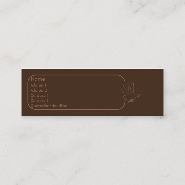 Monkey - Skinny Mini Business Card (Front)