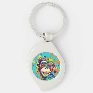 Monkey Smiling Key Ring