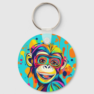 Monkey Smiling Key Ring