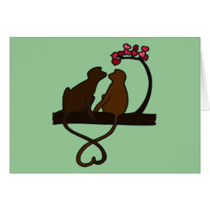Monkey Smooches Card