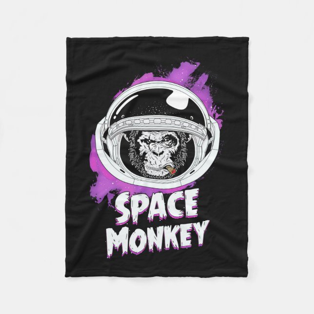 Monkey Space Monkey Fleece Blanket (Front)