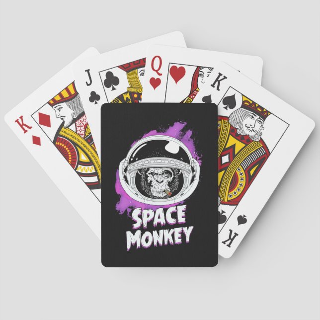 Monkey Space Monkey Playing Cards (Back)