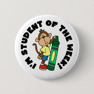 Monkey Student of the Week 6 Cm Round Badge