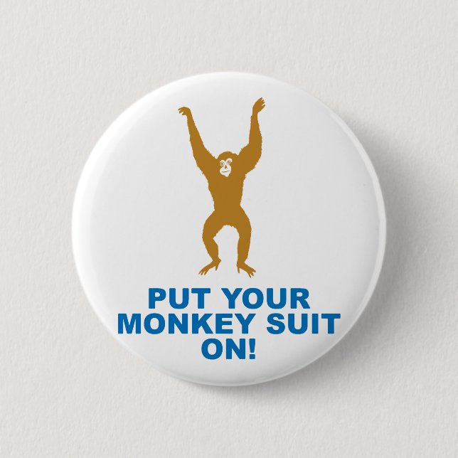 Monkey Suit 6 Cm Round Badge (Front)