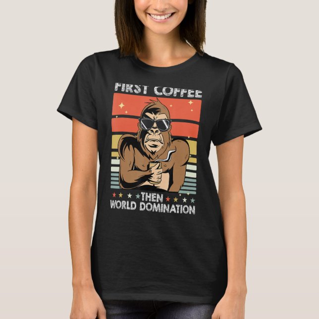 Monkey Sunglasses Animal Primate Ape   Monkey T-Shirt (Front)