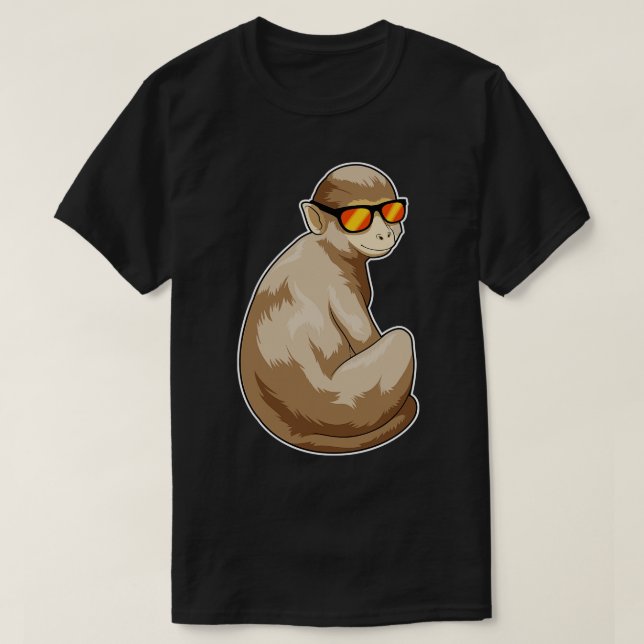 Monkey Sunglasses T-Shirt (Design Front)