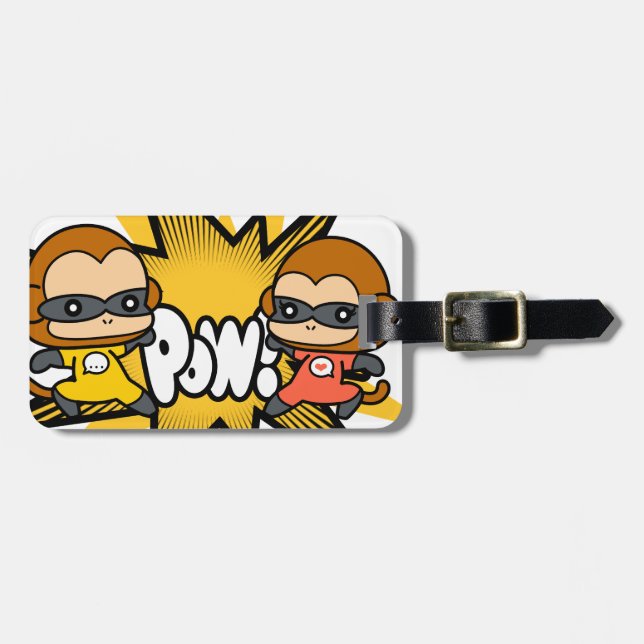 Monkey Superheroes Luggage Tag (Front Horizontal)