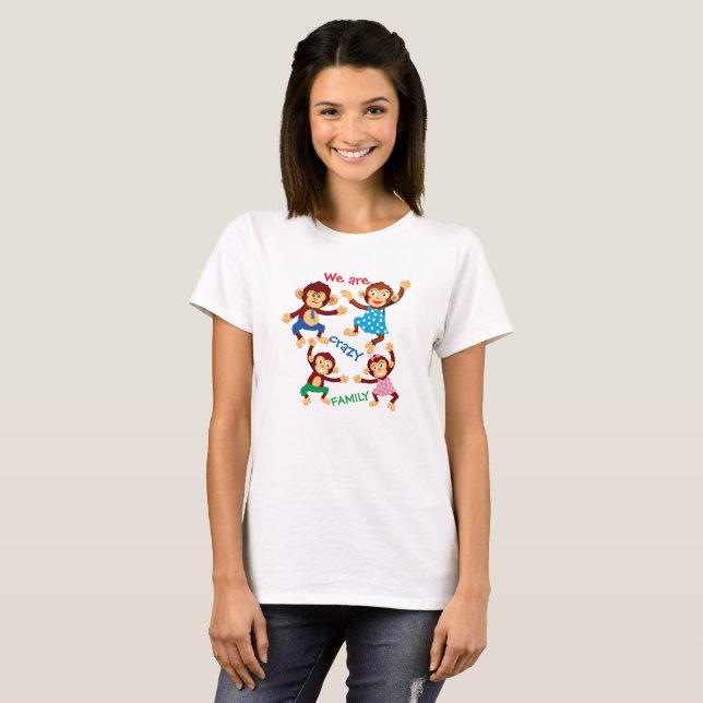 Monkey T-shirt for cheerful family (Front Full)