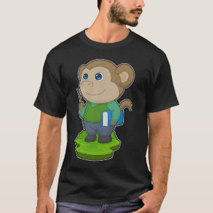 Monkey Teacher Book T-Shirt
