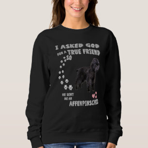 Monkey Terrier Dog Quote Mum Dad Costume Cute Affe Sweatshirt