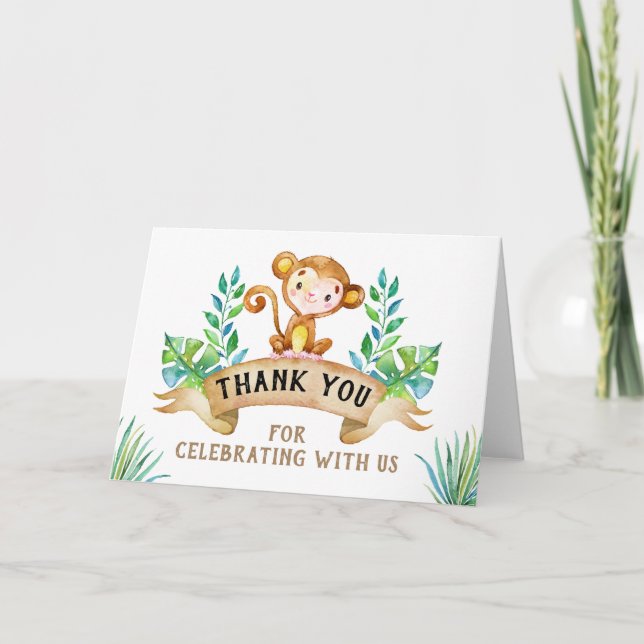 Monkey Thank You Card (Front)