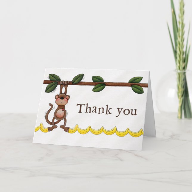 monkey thank you card (Front)