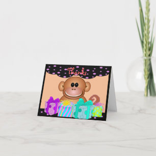 Monkey Thank You Cards