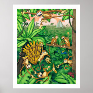 Monkey Time #1 - Animals - 32 x 40 Poster
