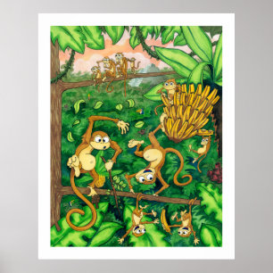 Monkey Time #2 - Animals - 32 x 40 Poster