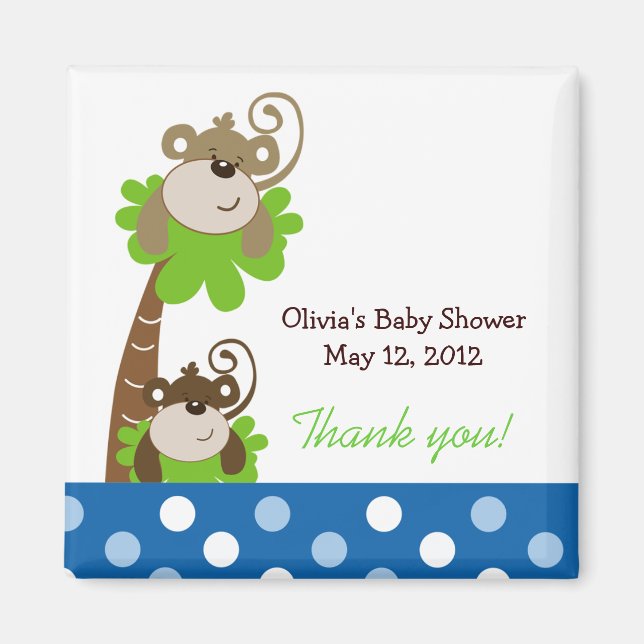 MONKEY TIME (Blue Dot) Favour Magnet (Front)