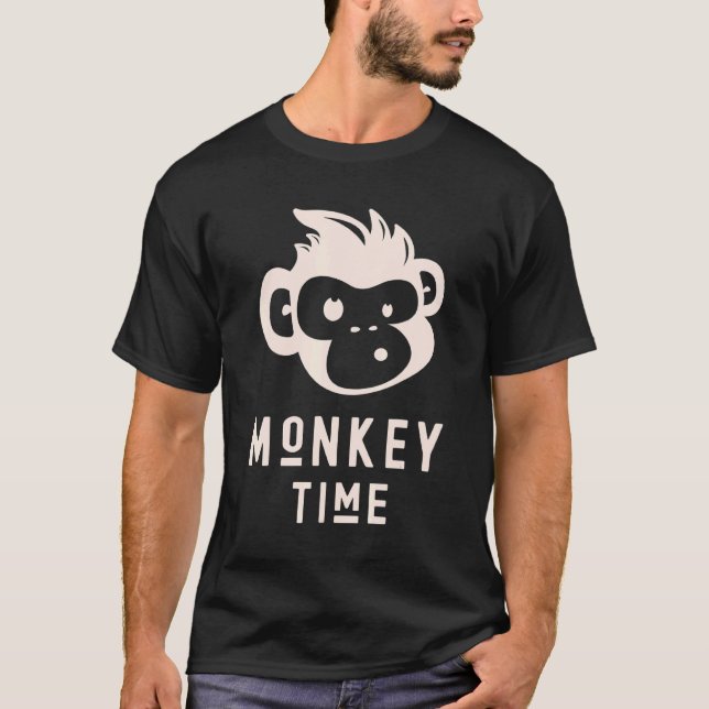 Monkey Time Cute Monkey Adorable Primate Chimp 1 T-Shirt (Front)