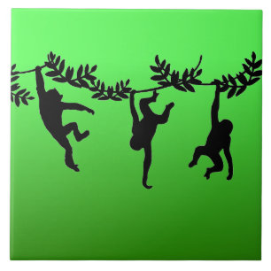 Monkey Troop Ceramic Tile