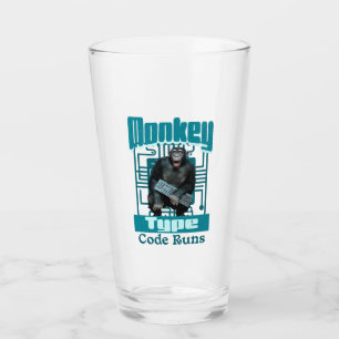 Monkey Type, Code Runs Funny Full-Stack Developer  Glass