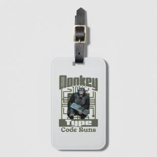 Monkey Type, Code Runs Funny Full-Stack Developer Luggage Tag