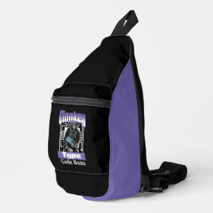 Monkey Typing Code Runs Programmer Humour Sling Bag