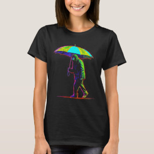 Monkey Umbrella Colourful Creative Zoo Animal Monk T-Shirt