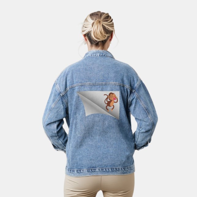 monkey under the patch denim jacket (Model)