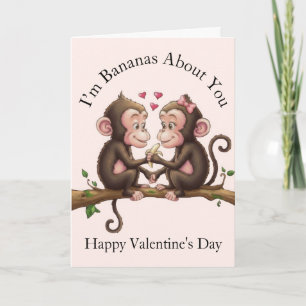 Monkey Valentine's Day Card
