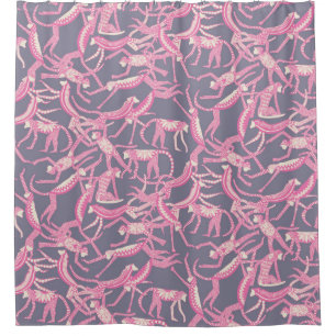 monkey violet shower curtain