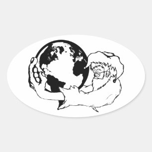 monkey vision oval sticker