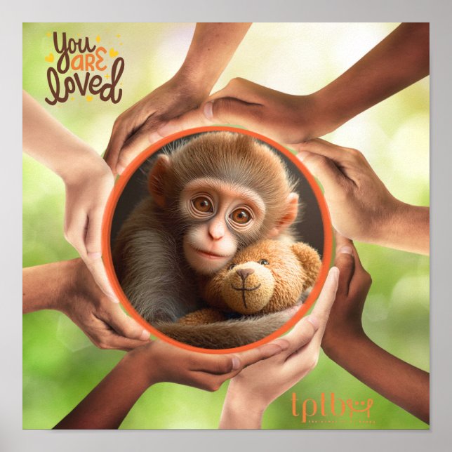 MONKEY WALL ART: YOU ARE LOVED  POSTER (Front)
