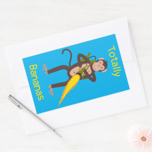 Monkey With a Flamethrower Rectangular Sticker