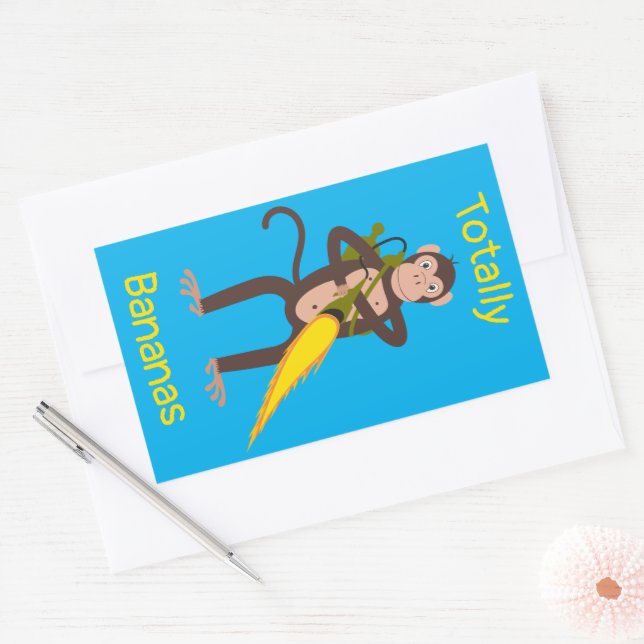 Monkey With a Flamethrower Rectangular Sticker (Envelope)