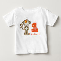 Monkey With A Flower Cute Kawaii Birthday