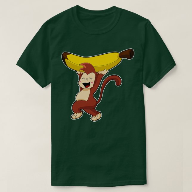 Monkey with Banana 9 T-Shirt (Design Front)